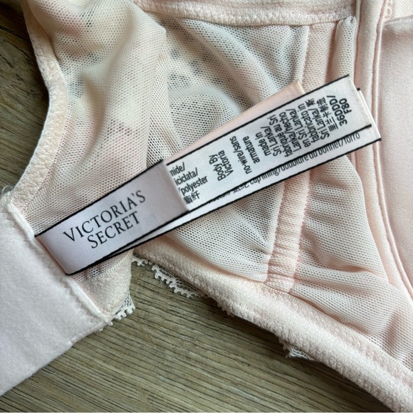 Victoria’s Secret Nursing Bra Pink Lace Wireless Size 36DDD/F LIKE NEW - Picture 5 of 5